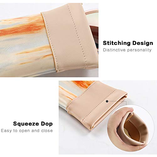 Vemiss 3 PACK Eyeglasses Pouch Squeeze Top Sunglasses Case with 3 Sets Cleaning Cloth - Thumbnail 4