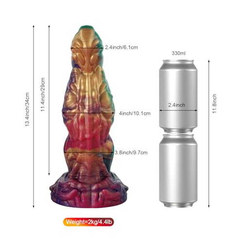 Image of 13.4 Inch Extra Large Monster Dildo, Huge Thick Fantasy Dildos | Strong Suction Cup, Silicone Material, Massive Giant Penis, For G-spot Stimulation, Adult Sex Toy, For Women Men Gay