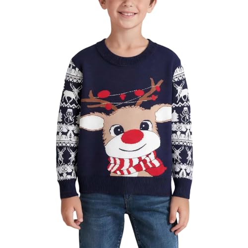 Pull moche Noël fille pour les fêtes de fin d'année en famille