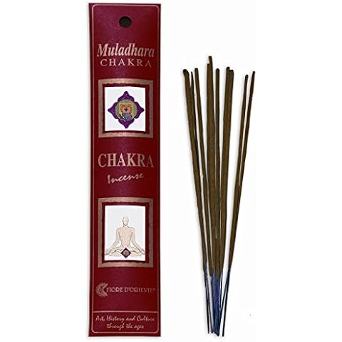 Fiore D 'Oriente Muladhara 1st Chakra Incienso en Rojo Embalaje, bambú, Multicolor, Pack de 8 Cover