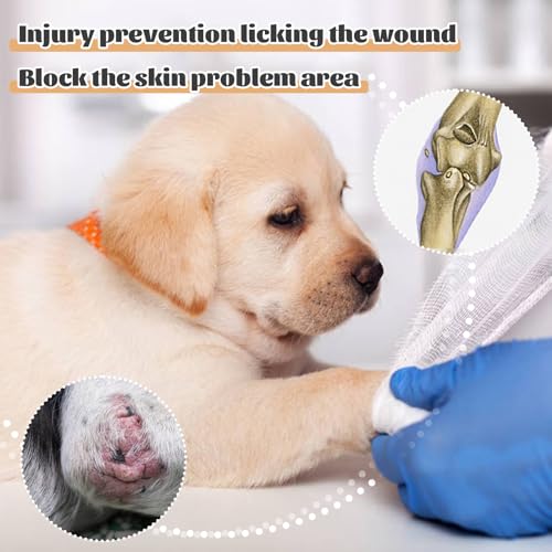 Image of ROZKITCH Dog Surgery Leg Sleeve Front Right Left Leg, Pet Prevent Licking Wound Elbow Knee Protector, Dog Recovery Suit Cone Collar Alternative for Sprain ACL CCL Arthritis Joint Care Brown 3XL