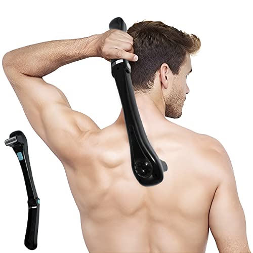 Electric Back Hair Shaver Portable USB Rechargeable 15inch Long Back Hair Removal, 180 Degrees Foldable Full Body Shaving Groomer Men Shaver Leg Hair Removal Trimmer Tool