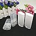Happyupcity 10Pcs 15ml/0.5oz White Plastic Empty Refillable Oval Deodorant Containers Lip Balm Lipstick Tube Twist-up Filling Stick Tubes Holder for DIY Crayon
