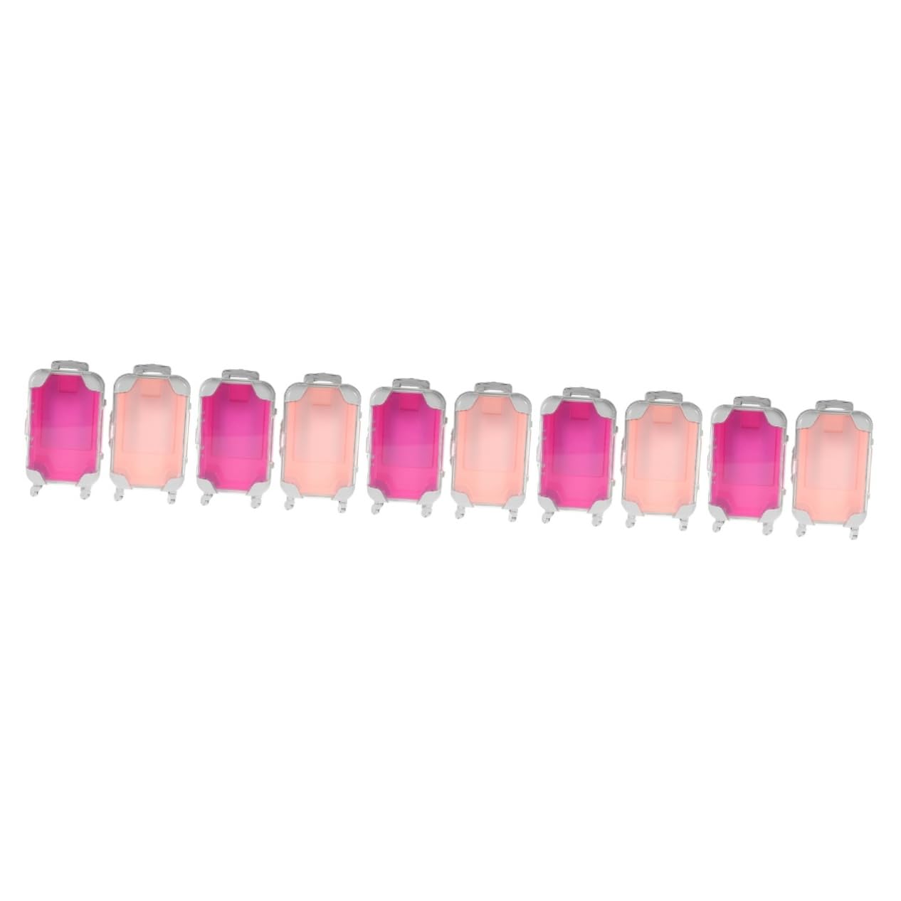 FRCOLOR 10 STK Trolley-Koffer Für Künstliche Wimpern Zugkoffer Kulturbeutel Kosmetik-reiseetui Mini-Kosmetiktasche Mini-Koffer Reise-Make-up-Halter Hart-Make-up-reiseetui Make-up-etui