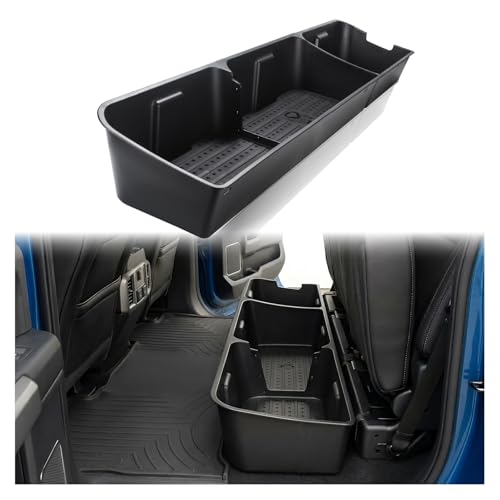 MAXDOM Under Seat Storage Fit for (2015-2026) F150 SuperCrew/Crew Cab (2017-2026) F250 F350 F450 F550 Super Duty Rear Underseat Organizer Box