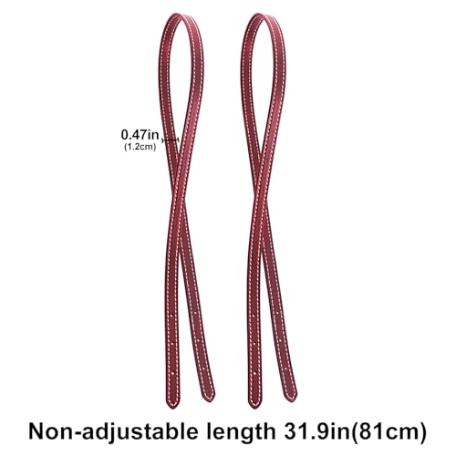 Image of Jiesinlov 2 Pcs Bag Microfiber Leather Strap Replacement Shoulder Straps for Mollie 25 Tote Handbag(Burgundy)