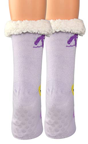 Image of LilGift ARAD Fluffy Thermal Sherpa Slipper Socks-Themed Socks-Cactus Kiss Me