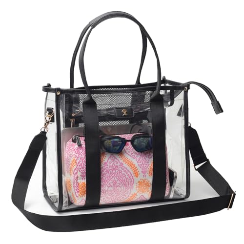 Bolso Tote Transparente Grande con Correa Ajustable miniatura 1