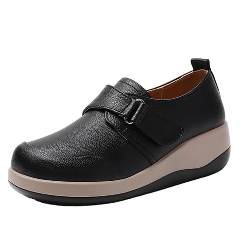 Chaussures d'hiver respirantes avec talons compensés confortables