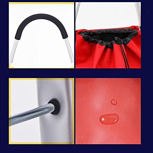 JHYFT Einkaufstrolley Multifunktions-Einkaufstrolleys, Küchenaufbewahrung Utility Carts Fashion Climb The Stairs… – Bild 7