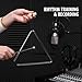 7 Inch Musical Triangle Instrument, Steel Triangle Percussion Bell With Striker