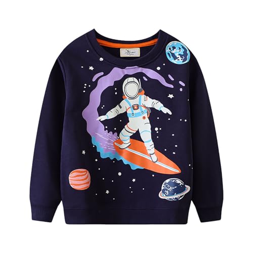 Boys Sweatshirts Casual Sweatshirts Cotton Sweatshirts Long Sleeve T-shirts Crew Neck Cartoon Tops for Boys-127