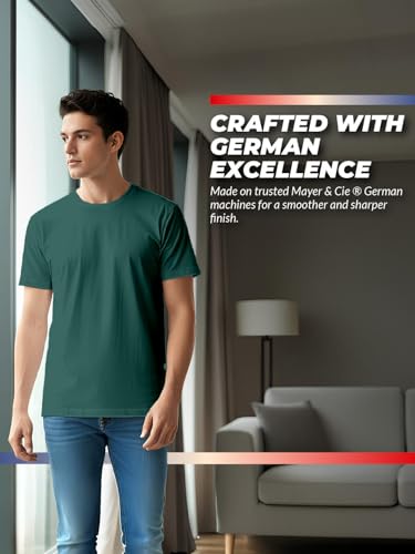 Image of 100% PIMA Cotton T Shirt for Man | Premium Men T-Shirts Regular Fit | Half Sleeve Round Neck Cotton Tshirt for Man | Mens Tees Made for Indian Climate | Available in 10 Colours