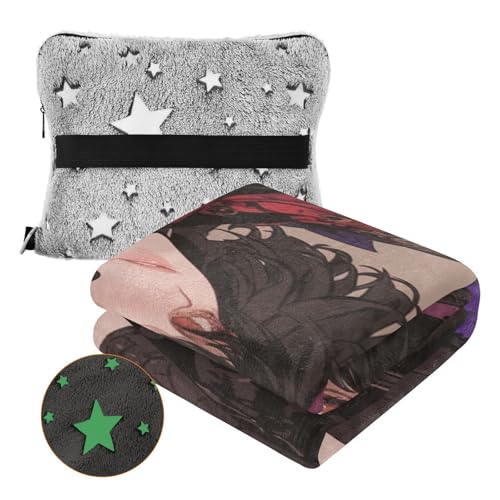 Manta de anime rojo transpirable y térmica para sofá 4