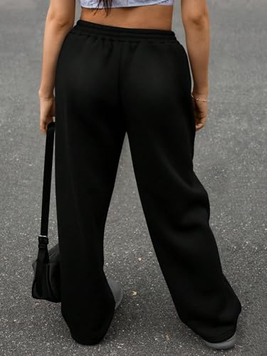 Women's Casual Joggers Sweatpants Color Block Side Striped Elastic Waist Wide Leg School Teacher Loose Pants2