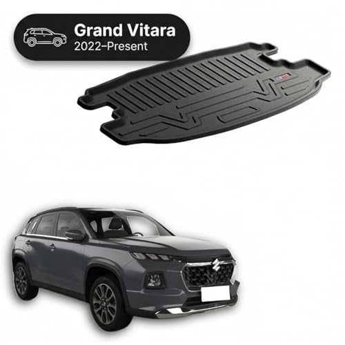 Image of 3D TPE Car Boot Mat for Grand Vitara (2022 Onwards) Custom Fit, Heavy Duty & Anti-Slip Boot Mat | All Weather Resistant, Waterproof & Dustproof Trunk Liner, Car Dicky Mat for Vitara