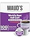 Maud's Half Caff Coffee (World's Best Half Caff), 100ct. Recyclable Single Serve Coffee Pods - Richly satisfying arabica beans California Roasted, k-cup compatible including 2.0