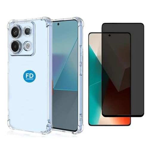 Kit Capa Capinha Anti-Impacto Premium Transparente + Película de Privacidade 3D para Xiaomi Redmi Note 13 5G