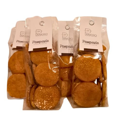 Pampavia, Galleta de leche, Panadería Pastelería Panero, Galletas artesanales italianas, Tradición Piamonte, 4 paquetes x 200g
