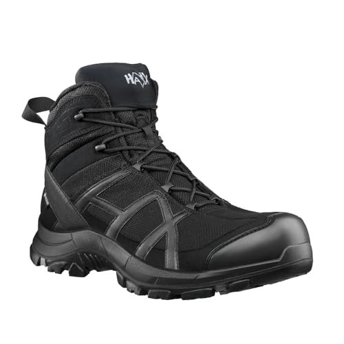 Haix Black Eagle Safety 40 mid/Black-Black Para una seguridad óptima desde el dedo hasta el tobillo, Negro , 41 EU