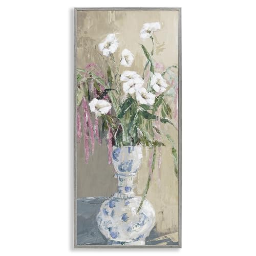 Floral Still Life Elegance Unfolded, 10 x 24 Inch Framed Giclée Print