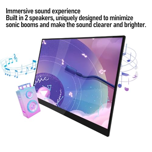 Image of GOWENIC 11.6 Inch Portable Screen 2.5K FHD Touchscreen 120HZ HD Multimedia Interface Second External Screen with Stand Built in 2 Speakers for Laptop PC