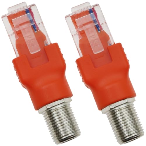 Adaptador Conector F Hembra a RJ45 Macho Pack x2 miniatura 1