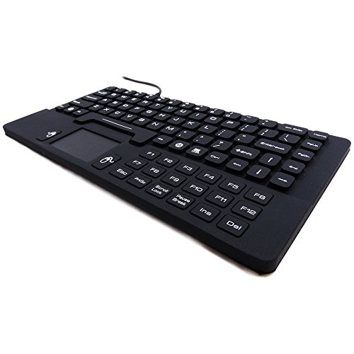 Image of DS International Industrial Mini Size Silicone Waterproof Keyboard with Touchpad - IP68 Certified