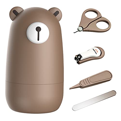 Juego de cortaúñas para bebés con funda bonita, uñas y uñas de los pies para recién nacidos manicura y pedicura, regalo para recién nacidos
