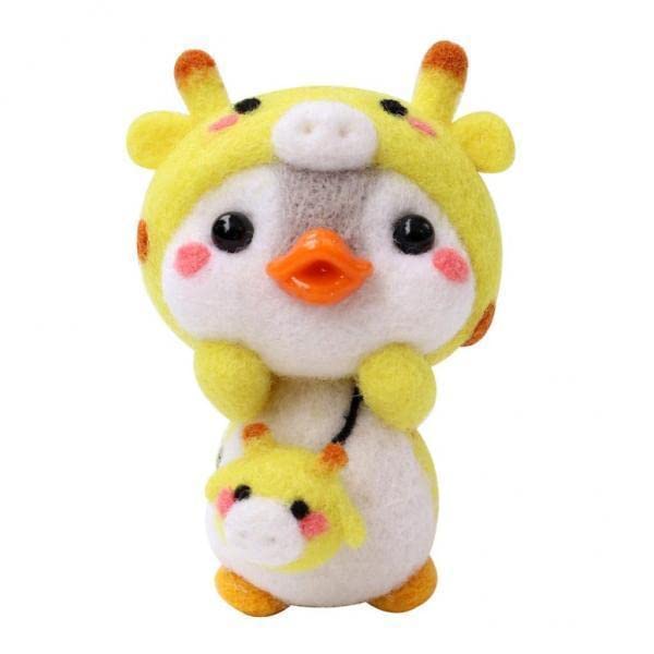 CALANDIS™ 2xDIY Lovely Penguin Animal Needle Felting Kit with Basic Tools Giraffe | Roving Wool & Fibers | Spinning & Felting | Needlecrafts & Yarn-image-42