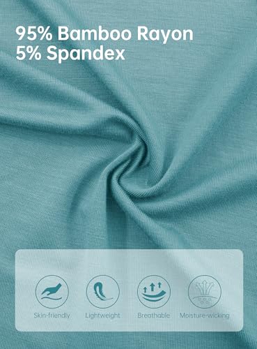 COLORFULLEAF Mens Undershirts Bamboo Rayon Tank Tops Men Crew Neck Stretchy Sleeveless Tank Shirts 3 or 6 Pack4