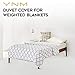 YnM Minky Duvet Cover for Weighted Blankets (Lattice Scroll, 48''x72'')