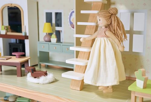 Muñeca de Madera Grande Ferne y Lola Artesanal miniatura 3