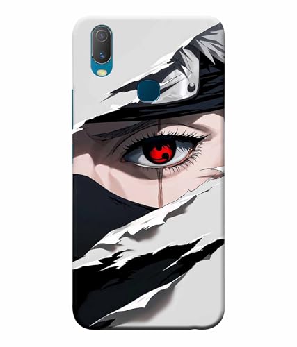 Image of Red Eyes Printed Hard Back Case Cover & Compatible for Vivo Y11 (Multicolor) - D1811