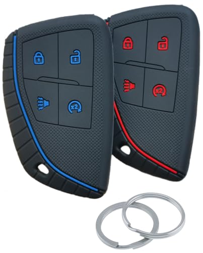 Porte-clés intelligent silicone 4 boutons accessoire protection clé Chevrolet Colorado 2023