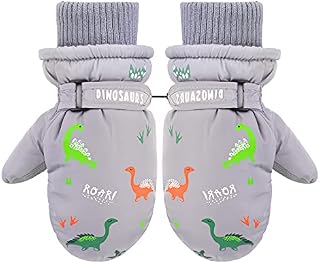 QKURT Kids Ski Gloves, Winter Windproof Snow Mittens Thermal Insulation Mitts Girls Boys Cold Weather Mittens for 2~15 Years Old Kids Sledding Snowboard Skating Cycling Running and Outdoor Activities
