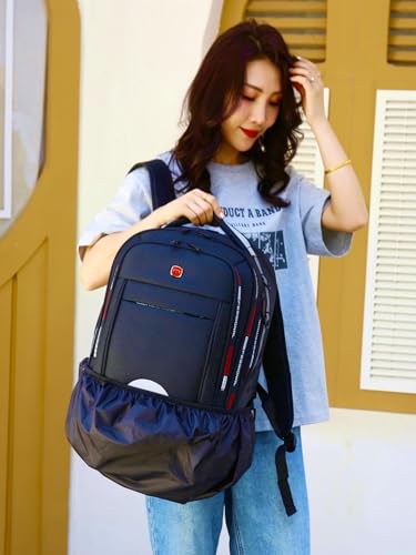 22 Inch Large Rolling Backpack(Black) + 20 Inch Backpack with Wheels (Blue)3