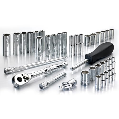 Image of 37 PC 1 /4 inch DRIVE SAE AND METRIC MECHANICS TOOL SET