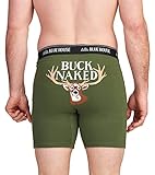 Little Blue House by Hatley Men's Joke Boxers, Get Buck Naked, X-Large