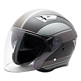 ISHINO SHOKAI バイク ヘルメット ジェット LB-02 リベルタ FS-JAPAN 石野商会 フリー(57～60cm未満程度) マットブラック/ガンメタ