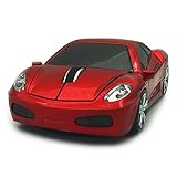 Wireless Car Mouse, TDRTECH 2.4GHz Optical Gaming Mouse Cool Sport Car Wireless Mouse, DPI 1600, 3D - Red