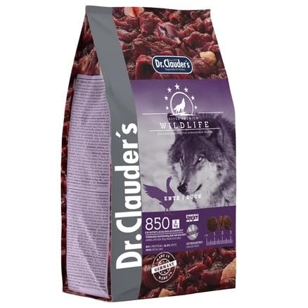 DR.CLAUDER’S - Wildlife | Natürliches Trockenfutter mit Omega-Fettsäuren und Mineralien für ausgewachsene Hunde. Getreidefreies Alleinfutter im Beutel ohne Konservierungsstoffe | 350g Ente
