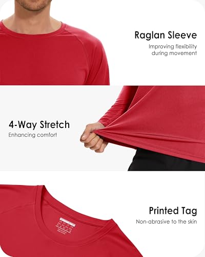 Image of Boladeci Men's UPF 50+ Sun Protection UV SPF Shirts Long Sleeve Lightweight Quick Dry Swim T-Shirts Rash Guard