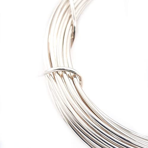 Image of CRAFT WIRE 20 Gauge, 925 Sterling Silver Wire (Round) Half Hard Made in USA - 10FT | Sterling Silver Wire for Jewelry Making, Wire Wrapping, Solid 925 Sterling Silver, 0.812mm Wire, High Quality Made in USA