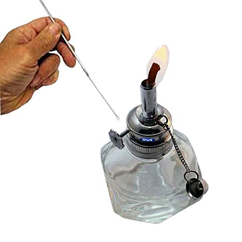 Alcohol Lamp Spirit Lamp Burner Adjustable 3/16 Wick 4oz Faceted Glass Wax Work