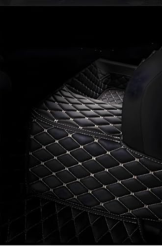 Image of 7D Car Foot Mat for Sierra EV | Black Silver | Premium Leatherette | Imparts Luxurious & Elegant Look | 100% Waterproof and Dust Proof | Custom Fitted Car Floor Tray Mat
