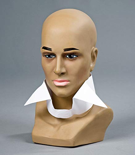 Cuello alto de disfraz Karl con accesorios de peluca y corbata para carnaval