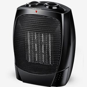 Trustech Indoor Heater 01, Compact Heater, 1500W Ceramic Desk Space Heaters for Indoor Use, 3s Rapid Heating Electric Space Heater, 3 Modes, Tip-over & Overheat Protection