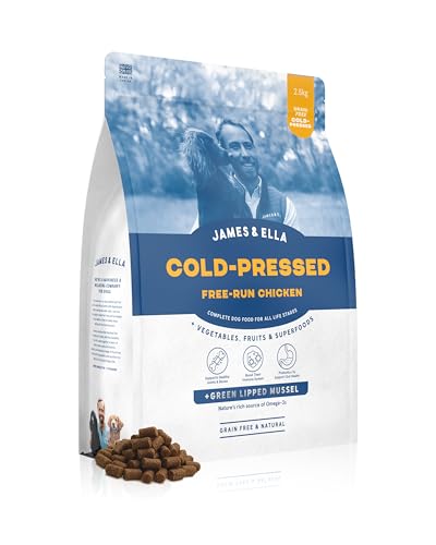 James & Ella Cold-Pressed Dog Food Free-Run Chicken (2.5kg) Hypoallergenic Grain Free & Low-Fat Complete Pellets | Rich in Vitamins Fatty Acids & Nutrients Easily Digestible for Sensitive Dogs