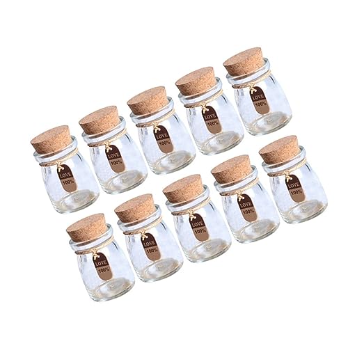 FUNOMOCYA Vasi Per Bomboniere in 100ml Con Coperchi in Sughero Bottiglie Dei Desideri Fai Da Te Miniatura Vasi Per Fiori Bomboniere Vasetti Da Farmacia Bottigliette